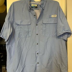 Magellan Outdoors Light Blue Casual Button Down Shirt